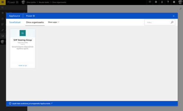 Power BI App catalog