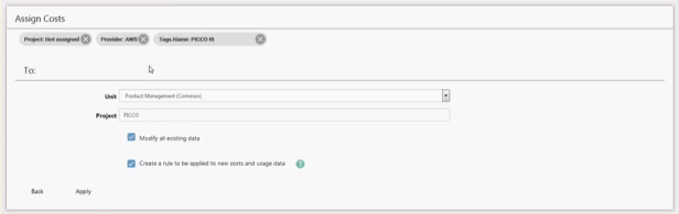 picco assign new costs to projects and units part 3