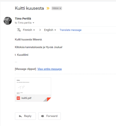 joulukuusi kuitti